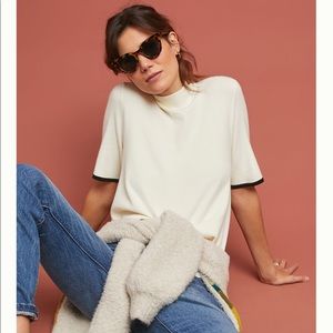 Anthropologie Rhiannon Mock Neck Top
